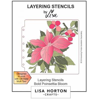 Lisa Horton Crafts Layering Stencils - Bold Poinsettia Bloom